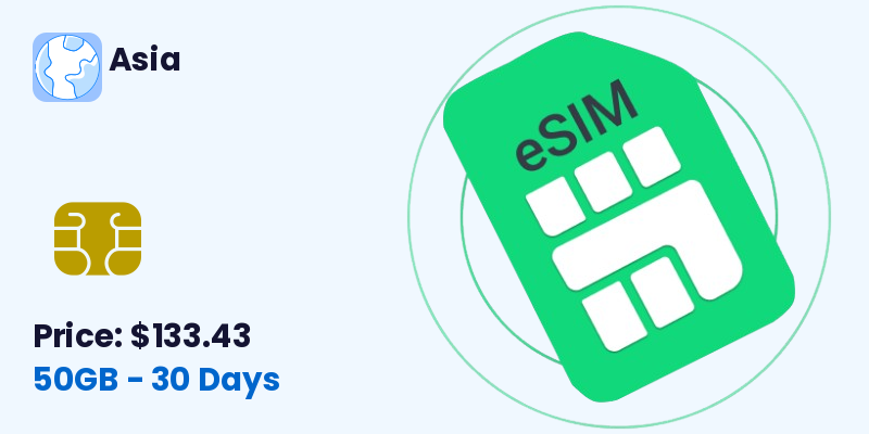 Asia Esim 50 Gb 30 Days