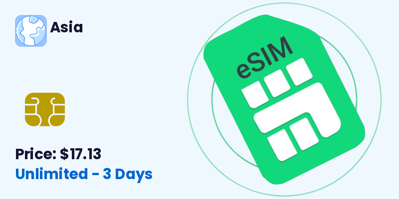 Asia Esim Unlimited 3 Days