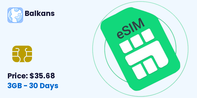 Balkans Esim 3 Gb 30 Days