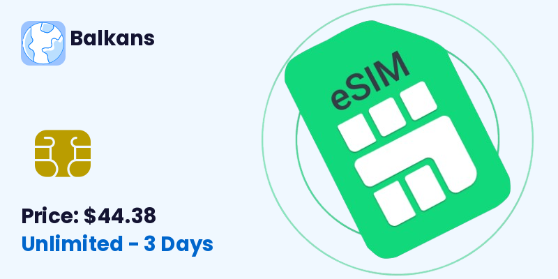 Balkans Esim Unlimited 3 Days