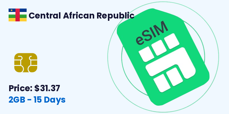 Central African Republic Esim 2 Gb 15 Days