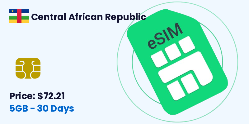 Central African Republic Esim 5 Gb 30 Days