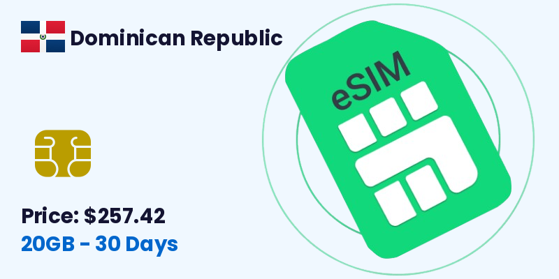 Dominican Republic Esim 20 Gb 30 Days