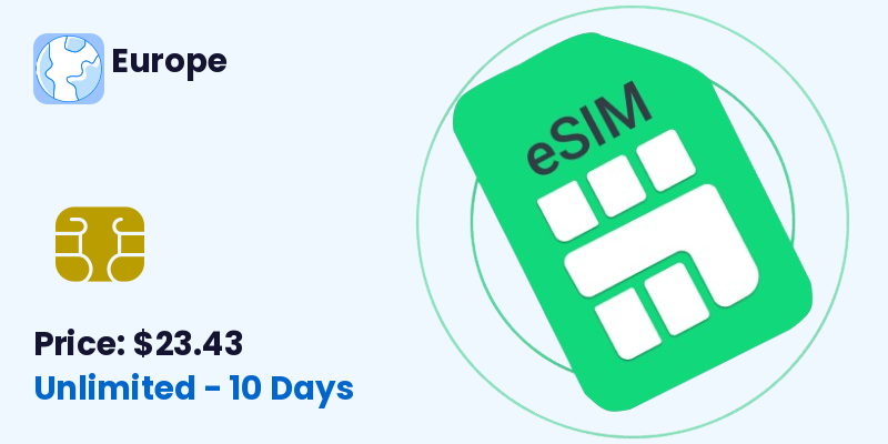 Europe Esim Unlimited 10 Days