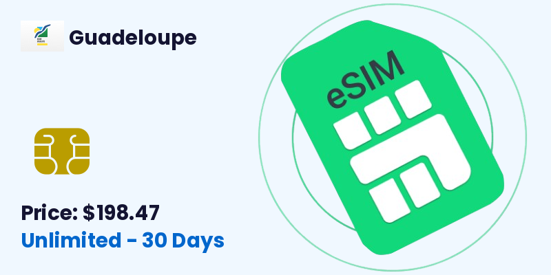 Guadeloupe Esim Unlimited 30 Days