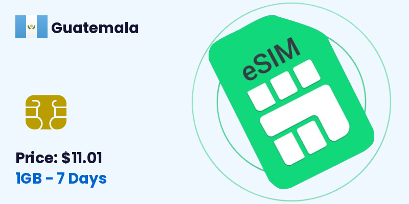 Guatemala Esim 1 Gb 7 Days