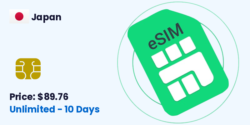 Japan Esim Unlimited 10 Days