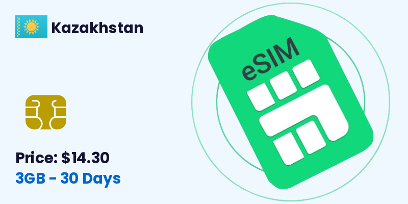 Kazakhstan Esim 3 Gb 30 Days