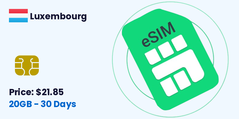 Luxembourg Esim 20 Gb 30 Days