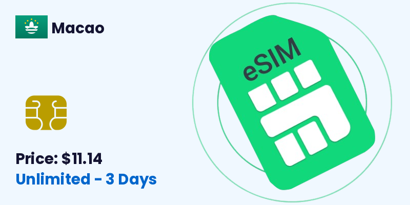 Macao Esim Unlimited 3 Days