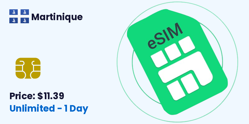 Martinique Esim Unlimited 1 Day