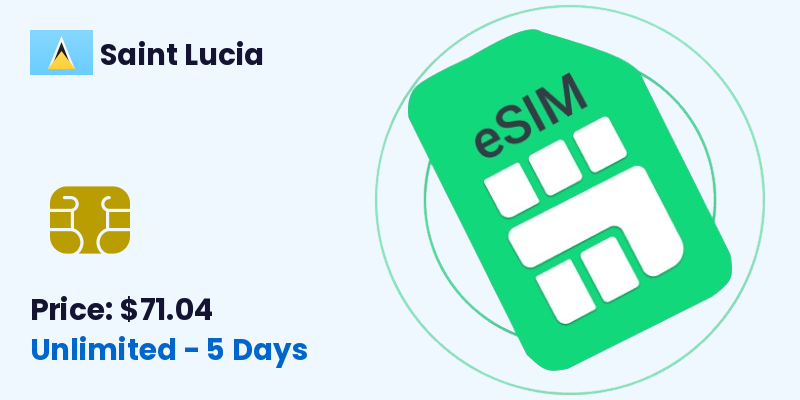 Saint Lucia Esim Unlimited 5 Days
