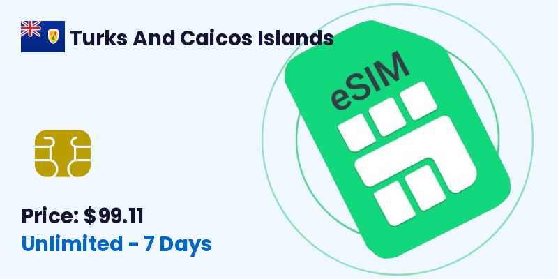 Turks And Caicos Islands Esim Unlimited 7 Days